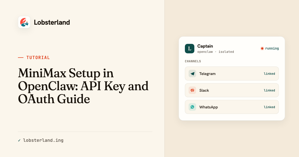 Mini Maxi Api Key MiniMax Setup in OpenClaw: API Key and OAuth Guide