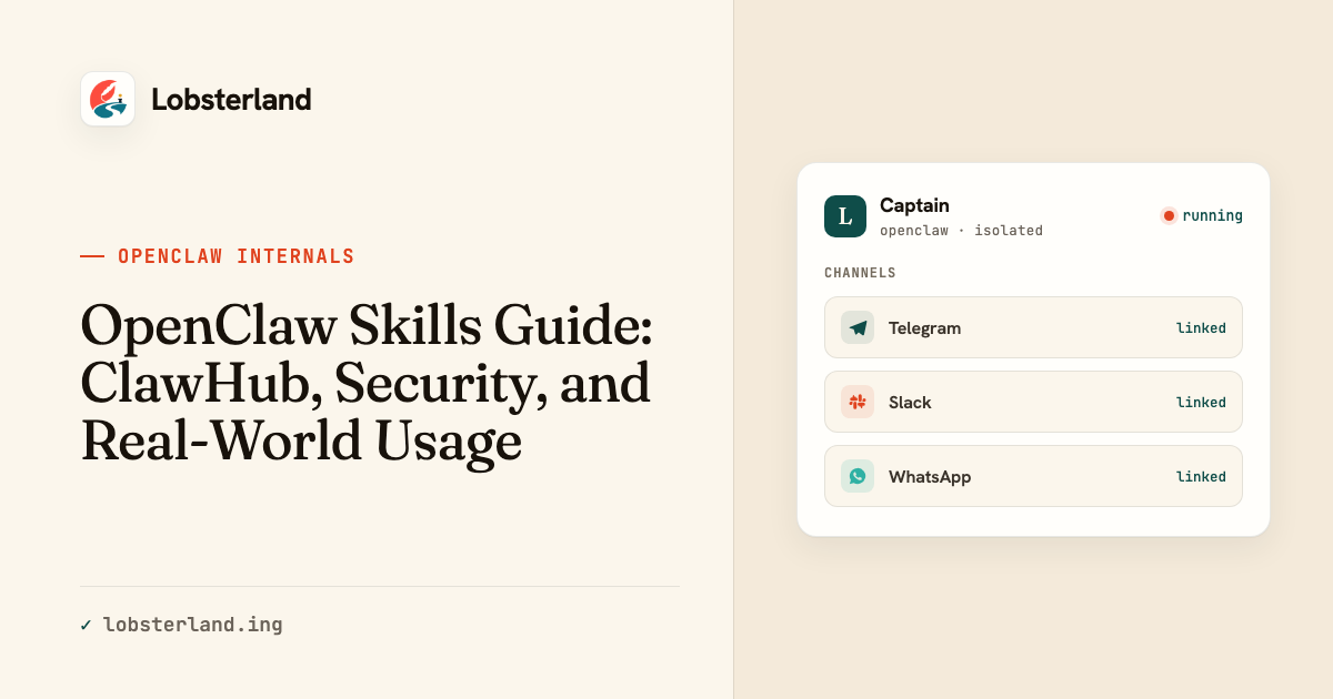 OpenClaw Skills Guide: ClawHub, Security, and Real-World Usage